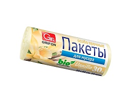Мешки для мусора 30 л, ароматизированные, Ваниль, бежевые, в рулоне 20 шт., ПНД, 9 мкм, 560х530 мм, GRIFON Aroma, 101-020 V в Твери