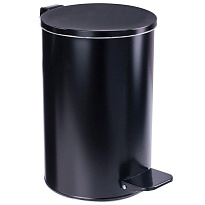 Ведро для мусора с педалью, усиленное, Титан, 10 л, черное, оцинкованная сталь в Твери