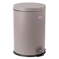 Ведро-контейнер для мусора (урна) с педалью LAIMA Classic, 20 л, серое, матовое, металл, со съемным внутренним ведром в Твери