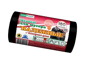 Мешки для мусора 180 л, ароматизированные, черные, в рулоне 25 шт., ПВД, 35 мкм, 1100х930 мм, НАДЕЖНЫЕ, 1802550 в Твери