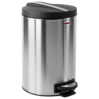 Ведро-контейнер для мусора (урна) с педалью LAIMA Modern, 12 л, матовое, нержавеющая сталь, со съемным внутренним ведром в Твери