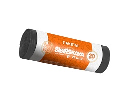 Мешки для мусора 20 л, черные, в рулоне 25 шт., ПНД, 6 мкм, 420х450 мм, SIBIRSKAYA, 101-001 S в Твери