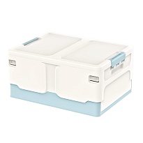 Ящик пластиковый складной белый, дно голубое, 480х360х240 мм в Твери