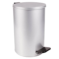 Ведро для мусора с педалью, усиленное, Титан, 10 л, серое, оцинкованная сталь в Твери