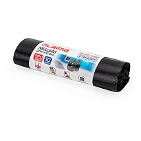 Мешки для мусора 120 л, черные, в рулоне 10 шт., ПНД, 14 мкм, 1100х700 мм, LAIMA, 601385 в Твери