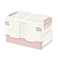 Ящик пластиковый складной белый, дно розовое, 370х240х240 мм в Твери