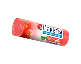 Мешки для мусора 60 л, ароматизированные, Клубника, красные, в рулоне 20 шт., ПНД, 9 мкм, 650х550 мм, GRIFON Aroma, 101-023 K в Твери