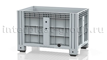 Контейнер iBox сплошной на ножках с пробкой 2 дюйма серый в Твери