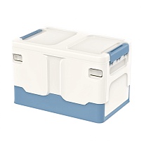 Ящик пластиковый складной белый, дно синее, 370х240х240 мм в Твери