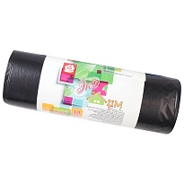 Мешки для мусора 220 л, черные, в рулоне 10 шт., ПВД, 29 мкм, 1100х830 мм, Концепция Быта ЭкоДом, 604924 в Твери
