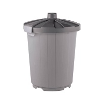 Мусорный бак с крышкой 105 л серый 105 серый в Твери