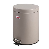 Ведро-контейнер для мусора (урна) с педалью LAIMA Classic, 5 л, серое, матовое, металл, со съемным внутренним ведром в Твери
